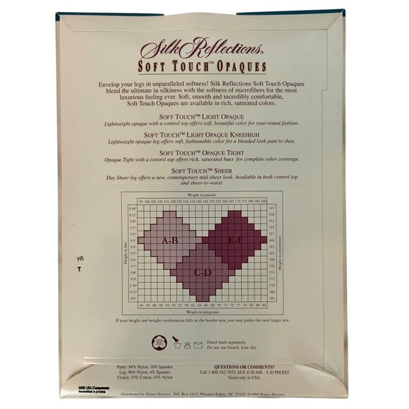 Hanes Silk Reflections Soft Touch Opaques Control Top Pantyhose C/D Large Navy - Picture 2 of 3